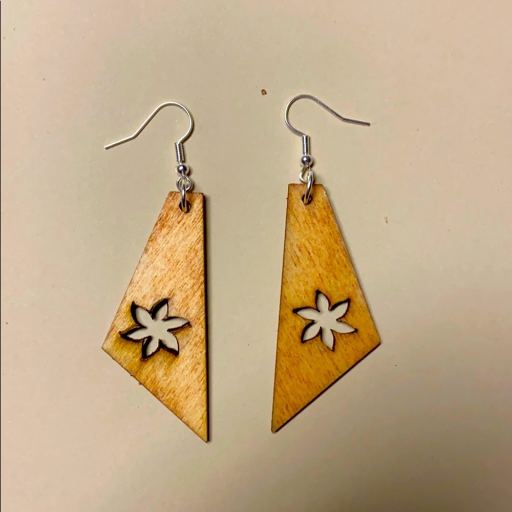 Laser engraved earrings